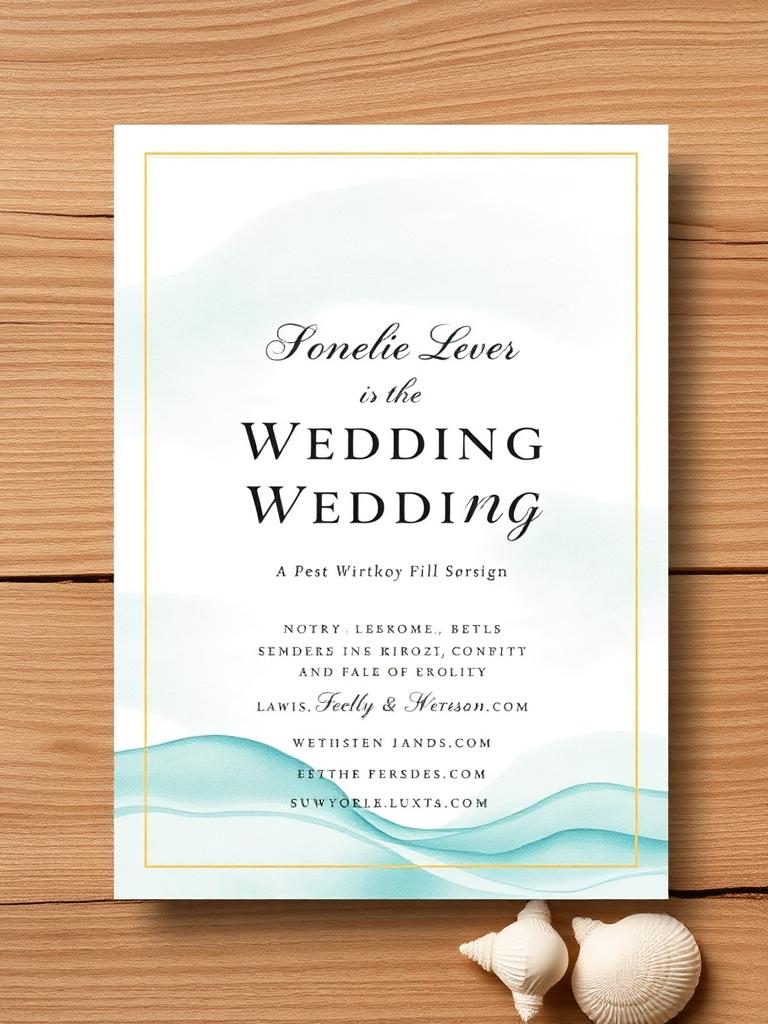 Ocean Mist invitation template